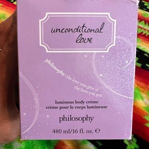 NIB Philosophy Unconditional Love 16oz body creme